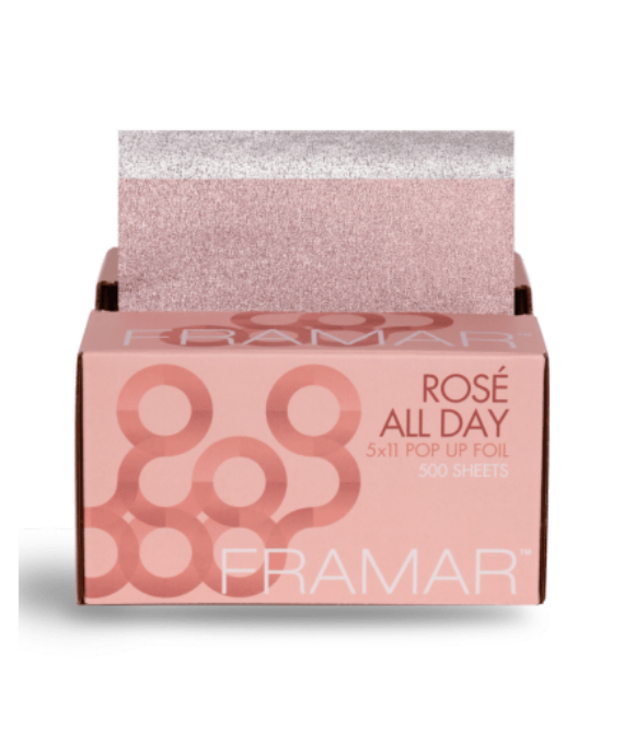 FRAMAR Rosé All Day Pop-Up Hair Foil Sheets, 5×11″